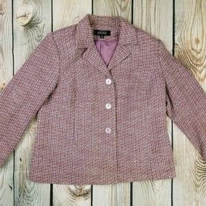 Kasper Size 18W Purple Tweed Jacket